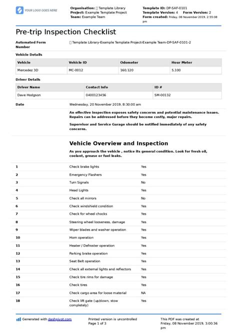 is the pre trip inspection test hard|pre trip inspection checklist.